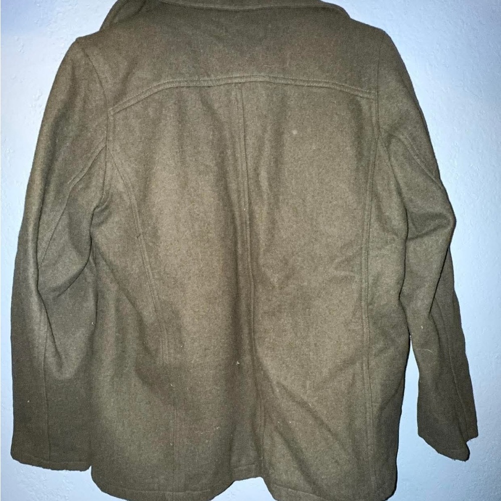 American Eagle Outfitters Olive Pea Coat - Picture 2 of 3